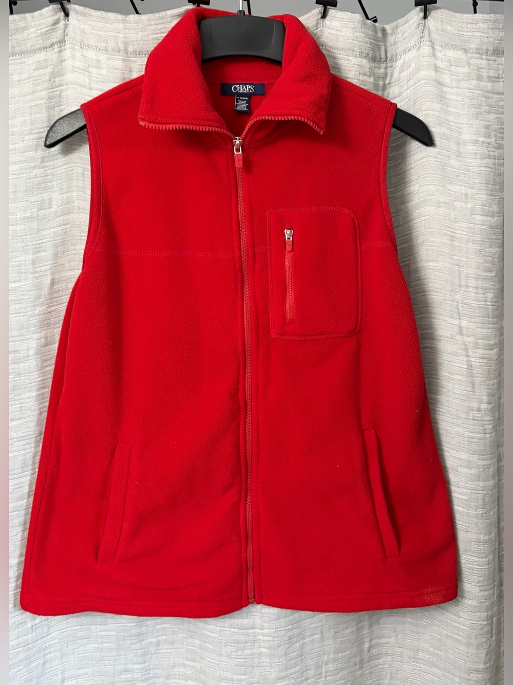 Chaps petite medium fleece zip vest